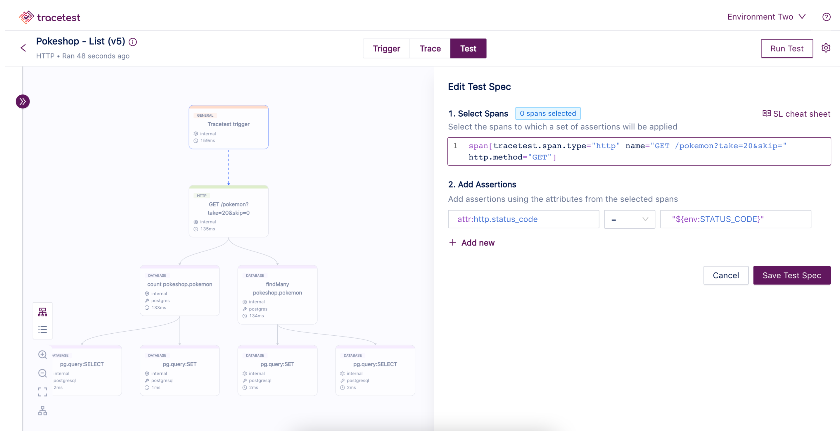 Create Test Spec Assertionsl